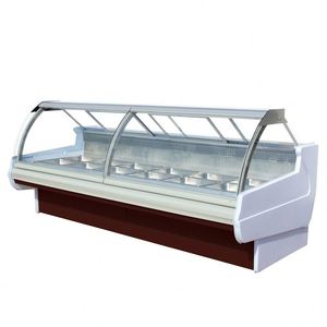 Precio más bajo vitrina de vidrio de plástico con estantes y estantes de vidrio rodante pastel congelador refrigerador - Product Image 3