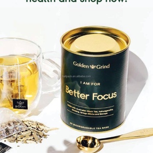 Free Sample <b>Large</b> 500g Recyclable Empty Round Canister Coffee Biscuit Storage <b>Box</b> Food Loose Tea Can Package for Food Grade - Product Image 2