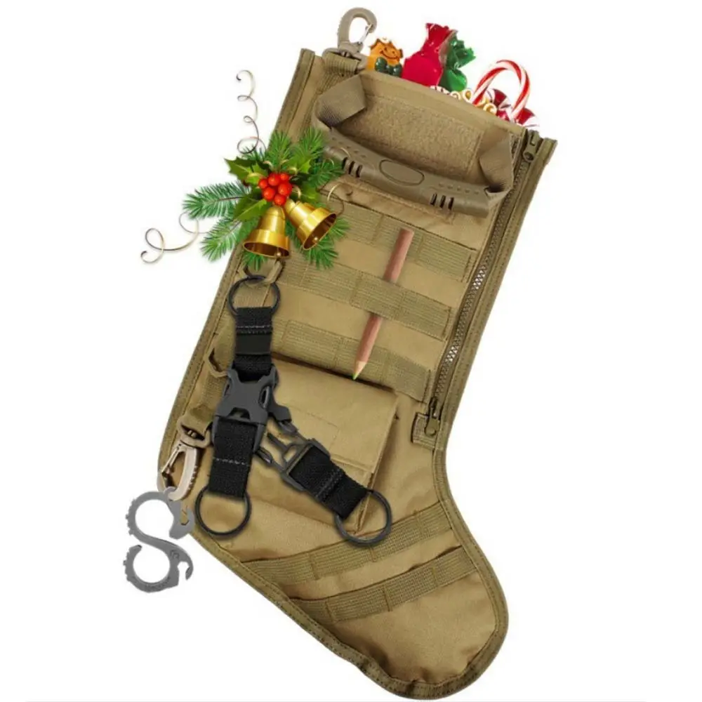 Bolsa de almacenamiento de medias de Navidad, bolsa táctica personalizada, soporte para calcetines de Navidad, regalo de Navidad, Molle