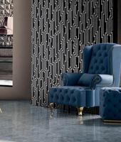 Canapé simple en cuir matelassé, fauteuil de luxe en acier inoxydable, style baroque ancien, mobilier de maison, style anglais