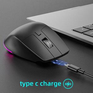 Nouveau produit Souris de charge de jeu ergonomique sans fil noire blanche légère - Product Image 3