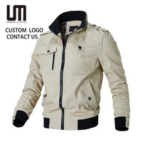Veste coupe-vent homme personnalisée en gros, collection automne, coupe ajustée, col montant, manteau décontracté grande taille 5XL pour l'extérieur