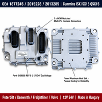 Unité de commande ECU 1877245 2015228 2013285 2109555 pour Cummins ISX ISX15 QSX15 Peterbilt Kenworth 12V 24V