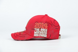 Casquette de moto TOPCAP personnalisée pour le motocross, style hip-hop décontracté, broderie 3D, casquette à visière 6 panneaux, boucle métallique, 100% polyester - Product Image 2