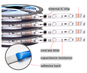 Tcwin ขายดีชุดไฟ LED <span class=keywords><strong>ซิงค์</strong></span>เพลงควบคุมด้วยเสียง5เมตร<span class=keywords><strong>สมา</strong></span>ร์ทแอปควบคุมเพลงซิงค์5050ไฟแถบ LED RGB - Product Image 4