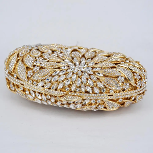 Pochette de soirée élégante <span class=keywords><strong>pour</strong></span> femme, ornée de cristaux et de strass, en forme de robe de mariée, idéale <span class=keywords><strong>pour</strong></span> les dîners et les mariages – Vente flash - Product Image 4