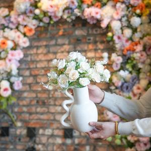 Gül buket yapay ipek gül buket çiçekler düğün gelin çiçek çalı - Product Image 4