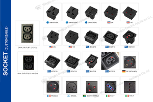 Hochdichte Rack-PDU-Steckdosenleiste 1U/0U 16A Schuko USA-Steckdose C13 Smart Switch Überspannungsschutz Fernüberwachung IP - Product Image 3