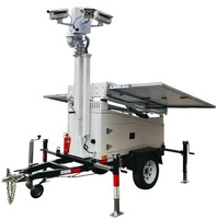 Vente d'usine 2026 : Remorque de surveillance mobile solaire avec caméra PTZ 4G pour la sécurité CCTV