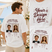 T-shirt personnalisé pour couple, 100 % coton, imprimé DTG, col rond, manches courtes, pour anniversaire de mariage, assorti pour homme et femme