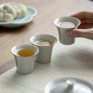 Guanlan Chinese Retro Tea Cup Porcelain Single Cup For Kung Fu Tea Tasting Home Use - Product Image 1