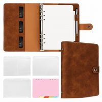Carnet de notes A5 en cuir véritable Bview Art, organiseur avec pochettes, couverture imperméable, journal à 6 anneaux, feuilles mobiles