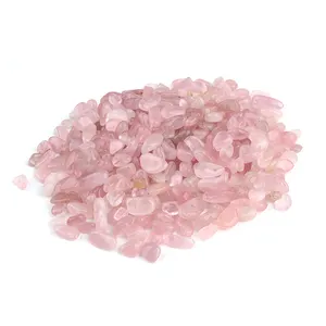 Alta qualidade baixo preço cristal cascalhos quartzo rosa cascalho chips