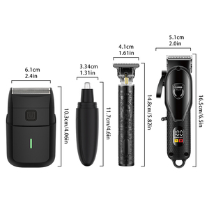 पेशेवर इलेक्ट्रिक समायोज्य ब्लेड हेड रिचार्जेबल इलेक्ट्रिक ट्रिमर पुशर हेयर क्लिपर सेट - Product Image 4