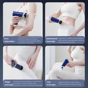 Appareil de massage par vibration sans fil, masseur musculaire à percussion pour tissus profonds, thérapie sans fil, pistolet de massage chaud/froid - Product Image 6