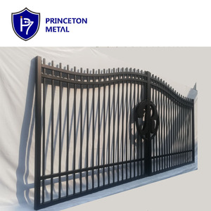 Hiện đại tự động Swing thép & nhôm đường lái xe cổng nhà máy cung cấp cho biệt thự vườn trường ứng dụng - Product Image 3