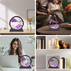 Immagine di arte della sabbia in movimento all'ingrosso-3D sabbie mobili pittura decorazione-vetro rotondo 3D profondo mare Sandscape-<span class=keywords><strong>rilassante</strong></span> decorazione domestica - Product Image 5