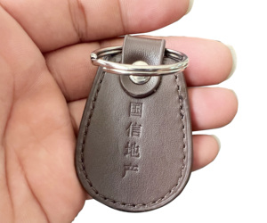 Llavero de Cuero Genuino 13.56Mhz, Llavero con Hebilla de Cuero, Tarjeta Inteligente 13.56MHZ Personalizable RFID, Tarjeta de Control de Acceso NFC <span class=keywords><strong>Google</strong></span> - Product Image 2