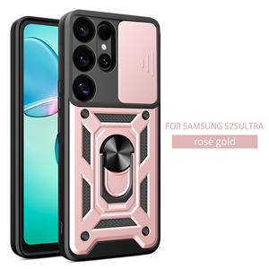 เคสโทรศัพท์แบบหมุนได้ ดีไซน์เกราะป้องกัน ผลิตจาก TPU และ PC ป้องกันแรงกระแทก บางเฉียบ พร้อมวงแหวนแม่เหล็กในตัว และฝาปิดเลื่อนปิดกล้อง - Product Image 4