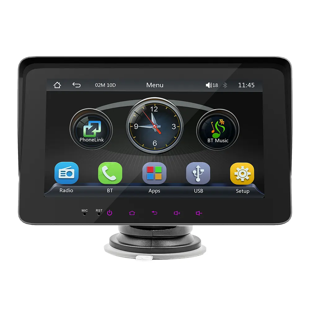 CarPlay Tablet mobil layar sentuh 7 inci, Tablet Multimedia BT Video nirkabel portabel Android Tautan cermin