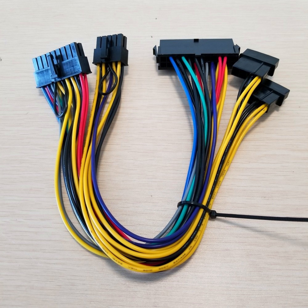 ATX PSU 24 Pin a 18 Pin + 10 Pin + IDE 4Pin convertir adaptador de Cable para HP Z800 estación de trabajo placa base 30cm