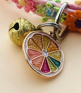 <span class=keywords><strong>Collar</strong></span> floral ajustable para mascotas con dijes de corazón y frutas, perfecto para mascotas pequeñas - Product Image 5