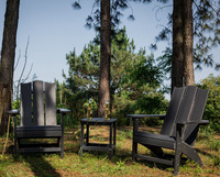 Nouveau design personnalisé mobilier d'extérieur HDPE patio de jardin chaise Adirondack en plastique de gros