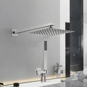 Wall Mounted Rain <b>Shower</b> Set Concealed Brass Mixer Valve Square <b>Shower</b> Head Single <b>Handle</b> for Hotel Bathroom - Product Image 3