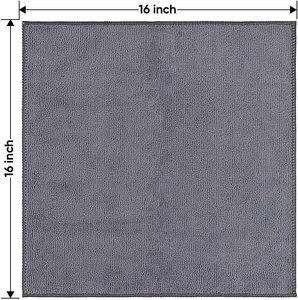 Chiffon en microfibre gris 32*32cm 300gsm, tissu éponge tricoté chaîne, idéal pour le nettoyage des voitures, de la cuisine et des vaisselles, en microfibre – Vente chaude - Product Image 3