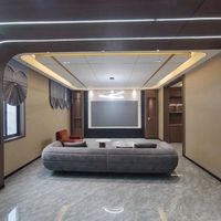 Panneau décoratif intérieur de luxe en WPC, fibre de bambou, bois, placage de bois, cristal de carbone, surface miroir haute brillance