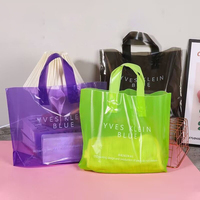 Sacs de courses en plastique recyclable de grande taille brun foncé avec poignée Flexiloop et valve, emballage de vente au détail pour les entreprises, utilisation pour les courses, promotion