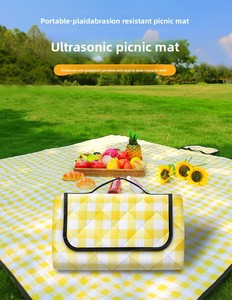 Couverture de pique-nique portable en polaire douce et épaisse, imperméable et anti-sable, extra large, pour camping et plage - Product Image 4