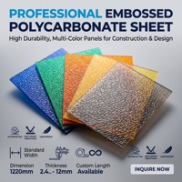 Plaque en polycarbonate OEM Bestpay 1220 mm résistante aux UV, 2,4-6 mm, pleine densité et gaufrée, service de découpe sur mesure
