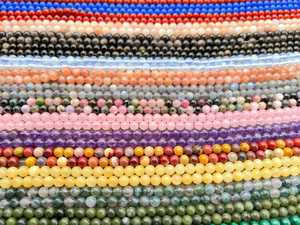 ลูกปัดหินธรรมชาติ 70 ชนิด รูปทรงกลมเรียบ ขนาด 2 มม. 3 มม. 4 มม. 6 มม. 8 มม. สำหรับทำเครื่องประดับ - Product Image 5