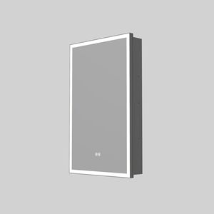 Functional <strong>Bathroom</strong> Vanity Cabinet with LED Mirror Feature Wall Mounted Tap and Storage Basin for Small <strong>Bathrooms</strong> - Product Image 3