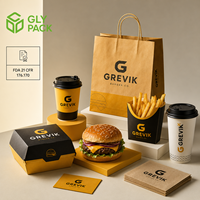 Boîte à burger en carton personnalisée de qualité alimentaire, jetable, pour frites et restauration rapide à emporter en gros pour restaurants