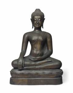 Gran latón fundido Fengshui Buda busto pátina bronce Buda cabeza escultura Tang <span class=keywords><strong>dinastía</strong></span> - Product Image 5