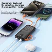 Batterie externe personnalisée certifiée CE, 100W, charge super rapide, affichage numérique LED, ultra-mince, lithium polymère, grande capacité 10000mAh