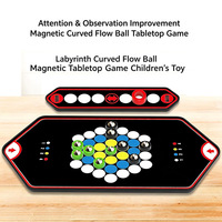 Jeu de table magnétique éducatif personnalisé en plastique, jeu de bataille de billes courbes, pour deux joueurs, interactif parent-enfant, jouets de lancer rapide