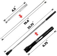 Outil de ramassage magnétique télescopique à 3 lumières LED, réparation et éclairage, haute qualité