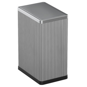 Stainless Steel Flip Top Trash Can 15L Rectangular Indoor Use Living Room Bathroom Kitchen Bedroom - Product Image 5