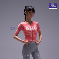 Maillot de cyclisme personnalisé pour femme de haute qualité, manches courtes, sans coutures, en polyester léger, respirant, anti-transpiration, extensible dans quatre directions