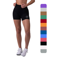 Logo personnalisé femmes Butt-Lifting Fitness Pantalon Serré Shorts Pêche Yoga Cyclisme Shorts Solide Taille Haute Nylon Yoga Shorts