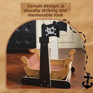 Lit pour chat Meow <span class=keywords><strong>Fairy</strong></span> Pirate Ship - Nid pour chat créatif, hamac pour chat, jouet pour chat oscillant, multifonctionnel, élégant, pour une utilisation en intérieur, toutes saisons - Product Image 2