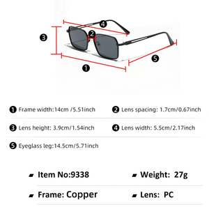 Lunettes de soleil carrées en alliage rétro tendance 2025 pour hommes et femmes, avec logo personnalisé, protection UV400, monture en métal doré, petites lunettes de soleil pour femmes - Product Image 6