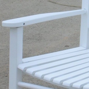 เก้าอี้โยกไม้ป็อปลาร์แข็งแรงทนทาน ประกอบด้วยมืออย่างประณีต เฟอร์นิเจอร์ตกแต่งบ้านสไตล์เรียบง่ายสำหรับห้องนอน เก้าอี้นั่งพักผ่อนเพื่อความสบาย - Product Image 4