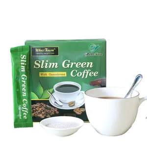 กาแฟสีเขียวบางเฉียบพร้อมเห็ดหลินจือเพื่อสุขภาพลดน้ำหนัก