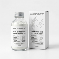 Poudre de nettoyage enzymatique de riz fermenté rechargeable – Soin éco-responsable – Poudre nettoyante de riz durable – Sachet de recharge – Marque privée
