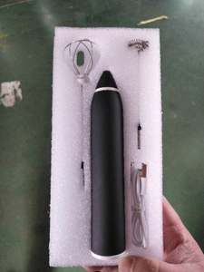 Batteur à lait électrique manuel en acier inoxydable, mini mixeur à café, mousseur à lait, batteur à œufs, mousseur à lait rechargeable - Product Image 4