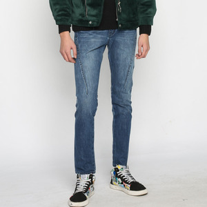 <span class=keywords><strong>Jeans</strong></span> 100% a gamba dritta in cotone acido da <span class=keywords><strong>uomo</strong></span> pantaloni in Denim Vintage di alta qualità con dettagli strappati comodi rilassati - Product Image 3